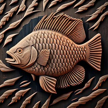 3D model Tilapia genus fish (STL)